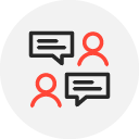 Icon representing real-time communication