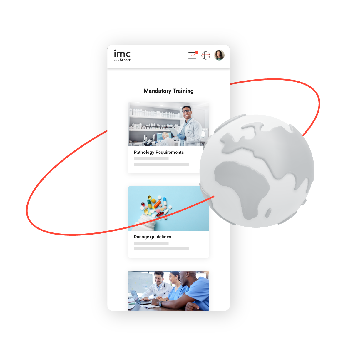 mockup of learning suite