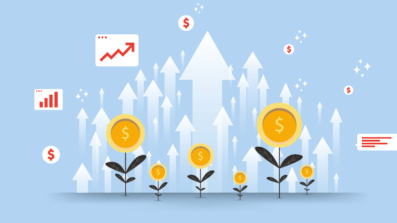 illustration of business success
