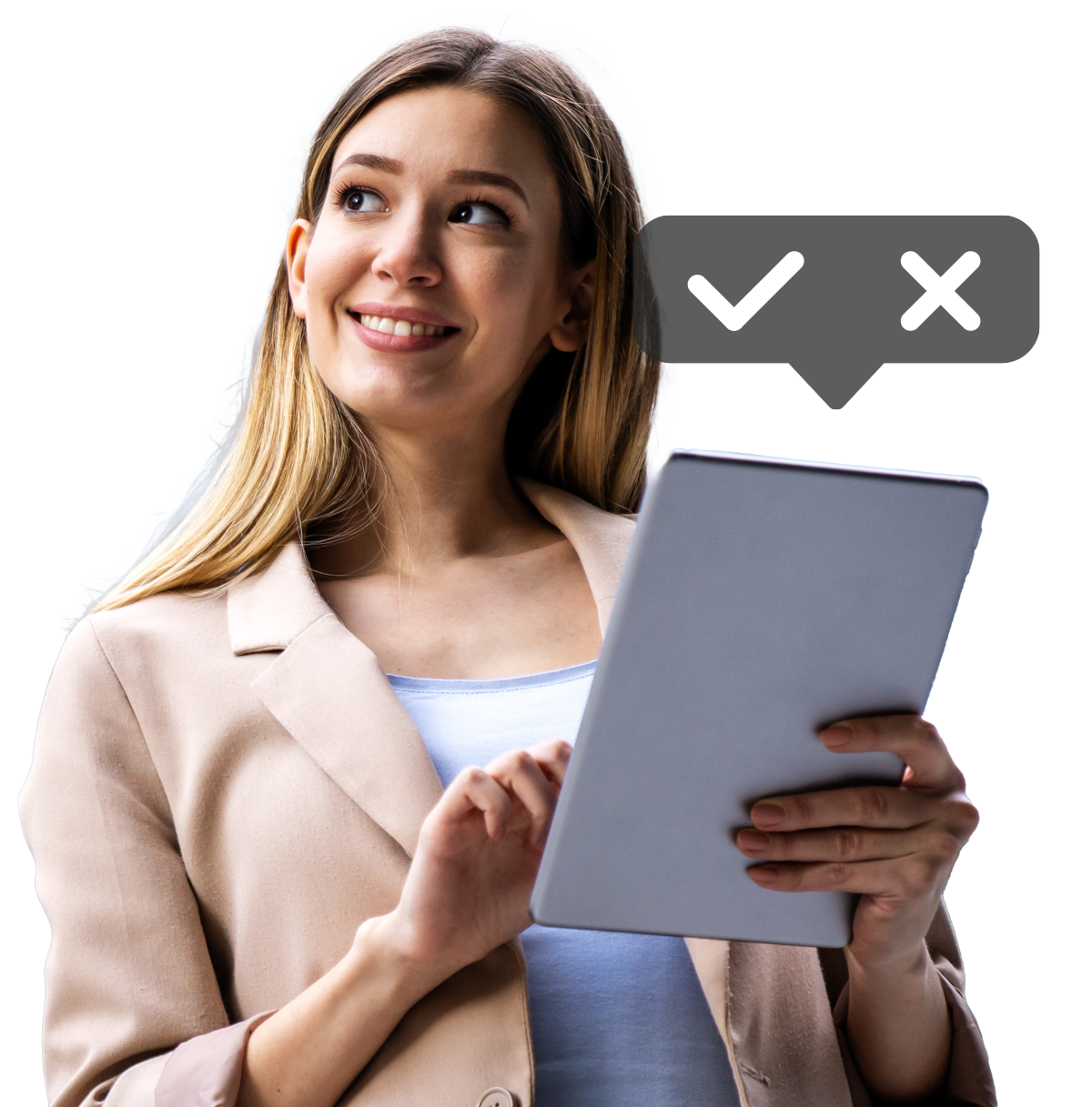 Young Business woman uses Compliance Training