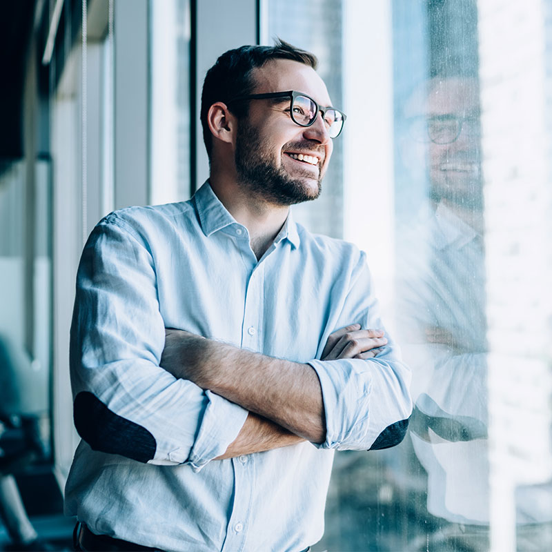 worker happy with his role
