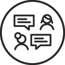 Interview/conversation icon