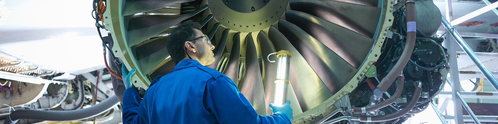 person maintaining aircraft
