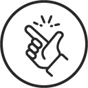 Snapping fingers icon