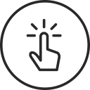 Finger pressing icon