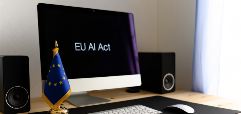 EU AI Act displayed on a laptop screen