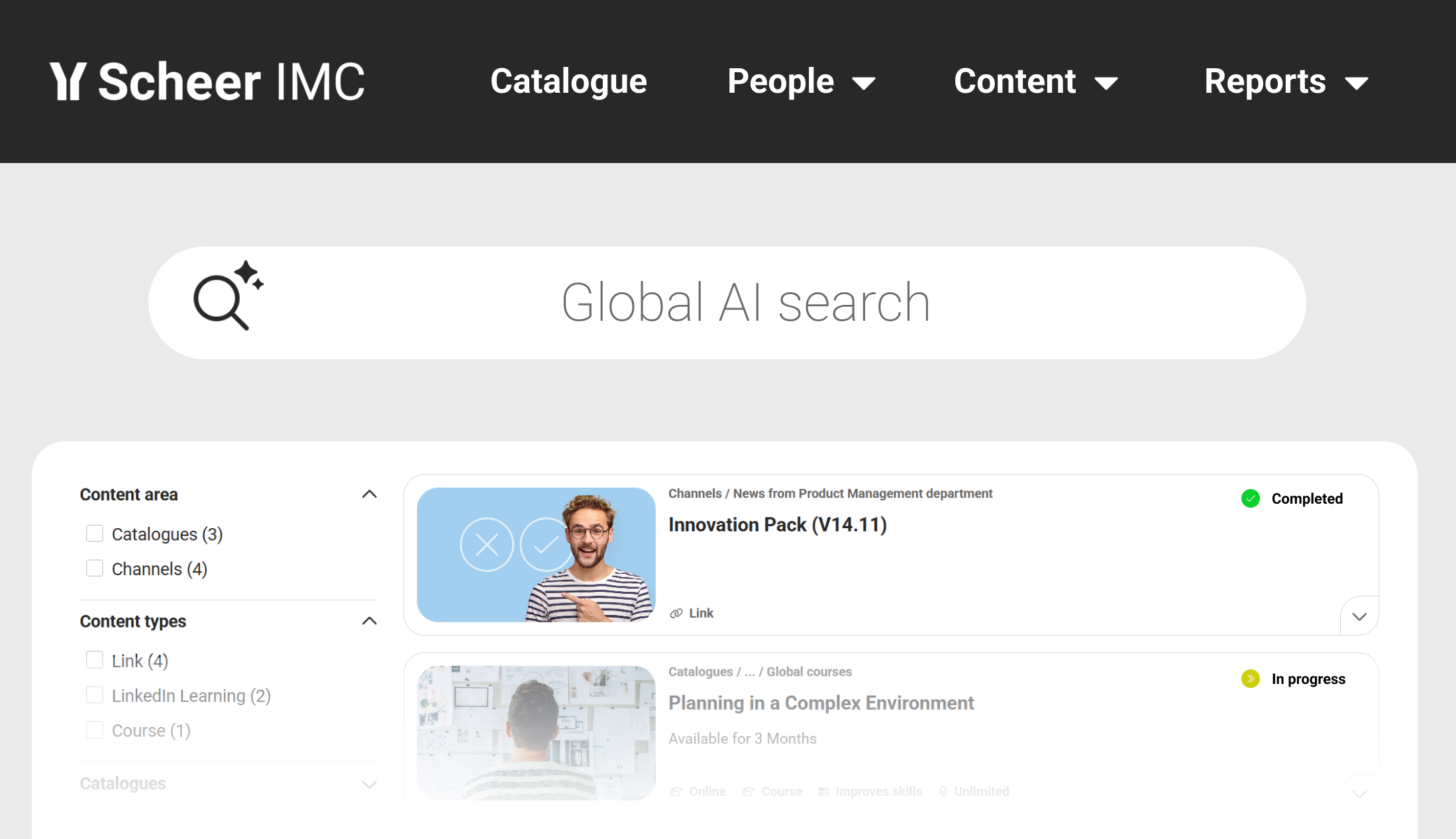 Screenshot of IP 14.27 Feature 1 AI search