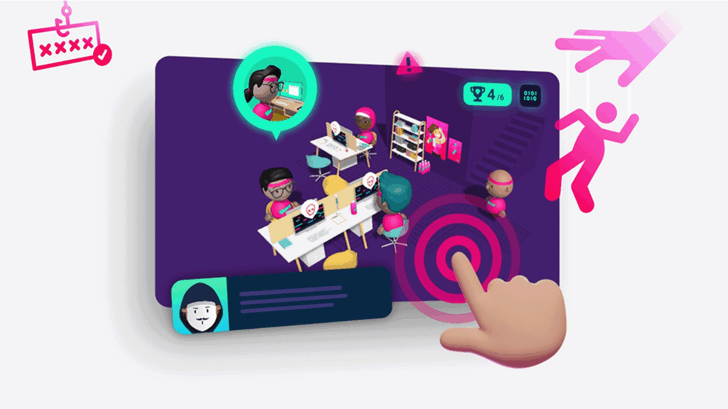 Cyber Crime Time interface being interacted with