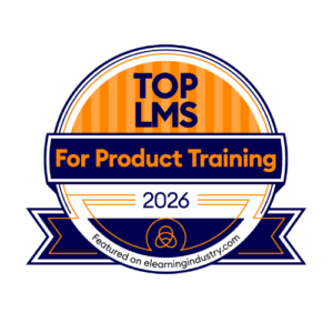 eLearning Industry award logo for TOP LMS For Product Training
