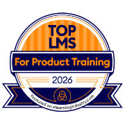 eLearning Industry award logo for TOP LMS For Product Training