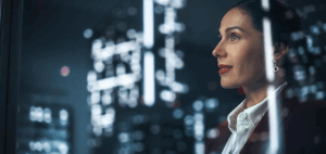 Business leader reflecting on AI strategy